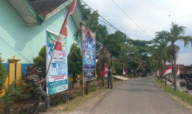 Umbul-Umbul Meriahkan Desa Godo Jelang Penutupan TMMD Kodim Pati